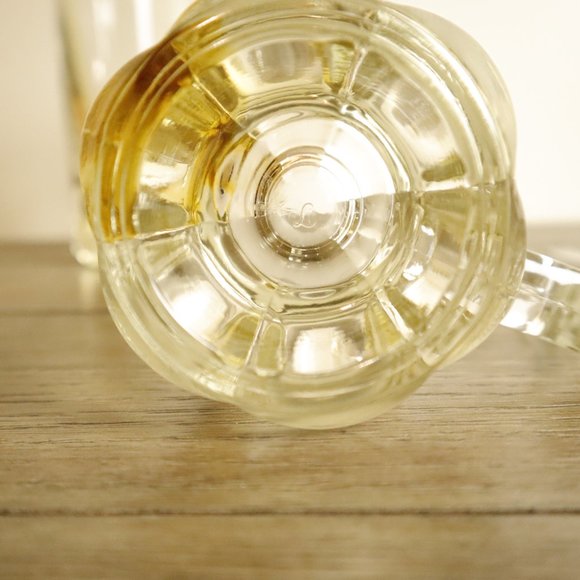 Libbey clear, yellow 8oz glass beer mugs (set of 2) - Picture 6 of 7